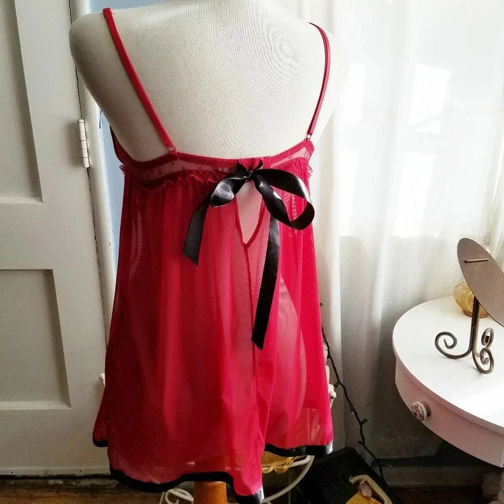 N/A red babydoll